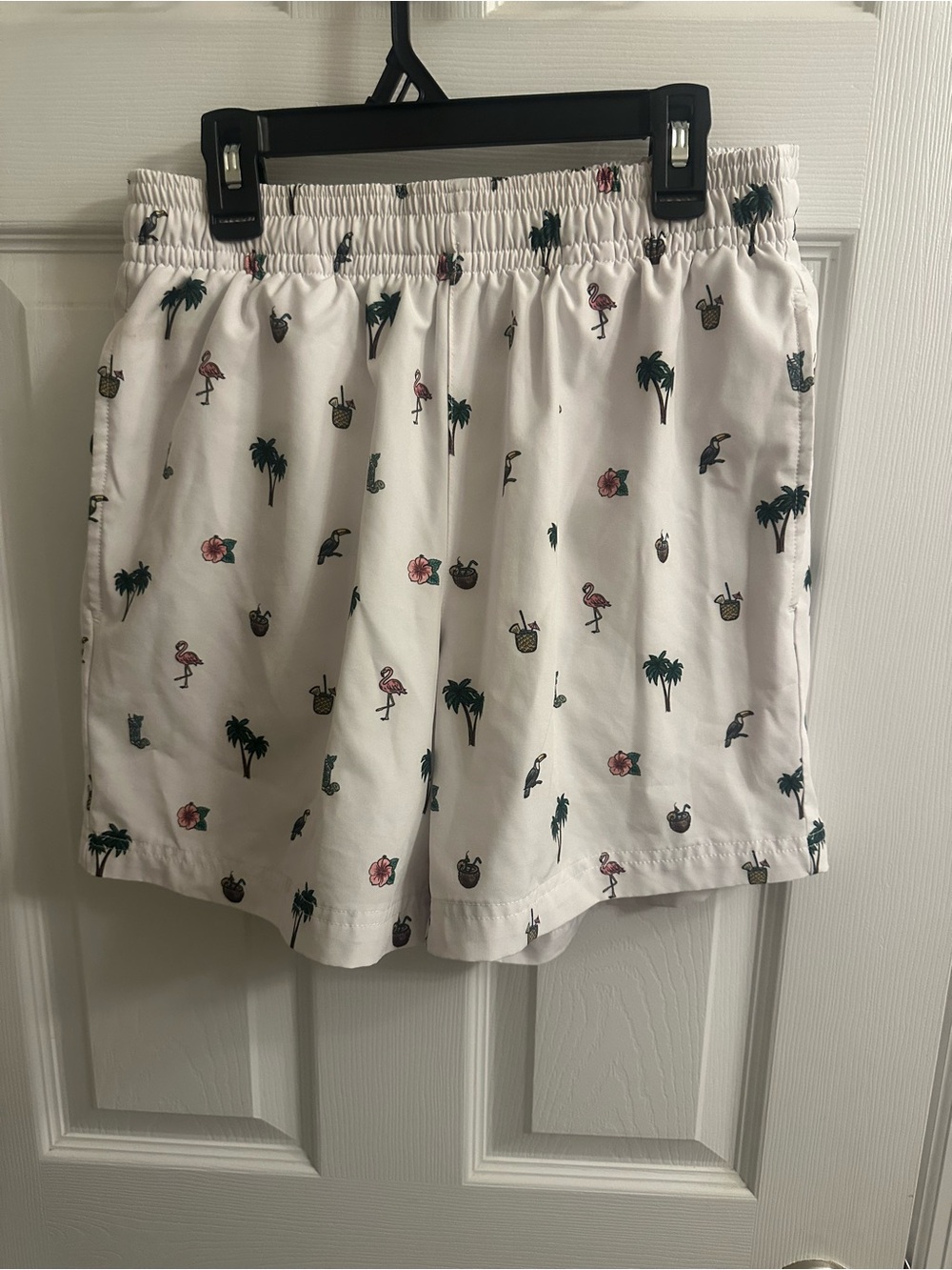 Caribbean Swimwear Men’s Size Small Swimwear Swim Trunks Shorts Lined White